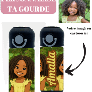 Gourde Isotherme Afro Kids Personnalisé