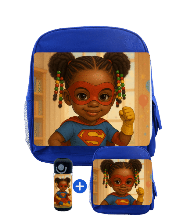 Sac à Dos Maternelle Afro Kids Fille – Super Girl – Image 3