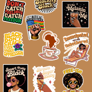 🖤 Pack de 10 Stickers Afro – Juneteenth 2