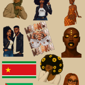 🖤 Pack de 10 Stickers Afro – Caraîbes