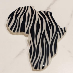 Collection Afrique Zébré – Plateau & Sous-verres