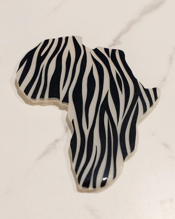 Collection Afrique Zébré – Plateau & Sous-verres