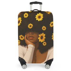 Housse de Valise Afro Tournesol – Voyage avec Fierté, Style et Identité